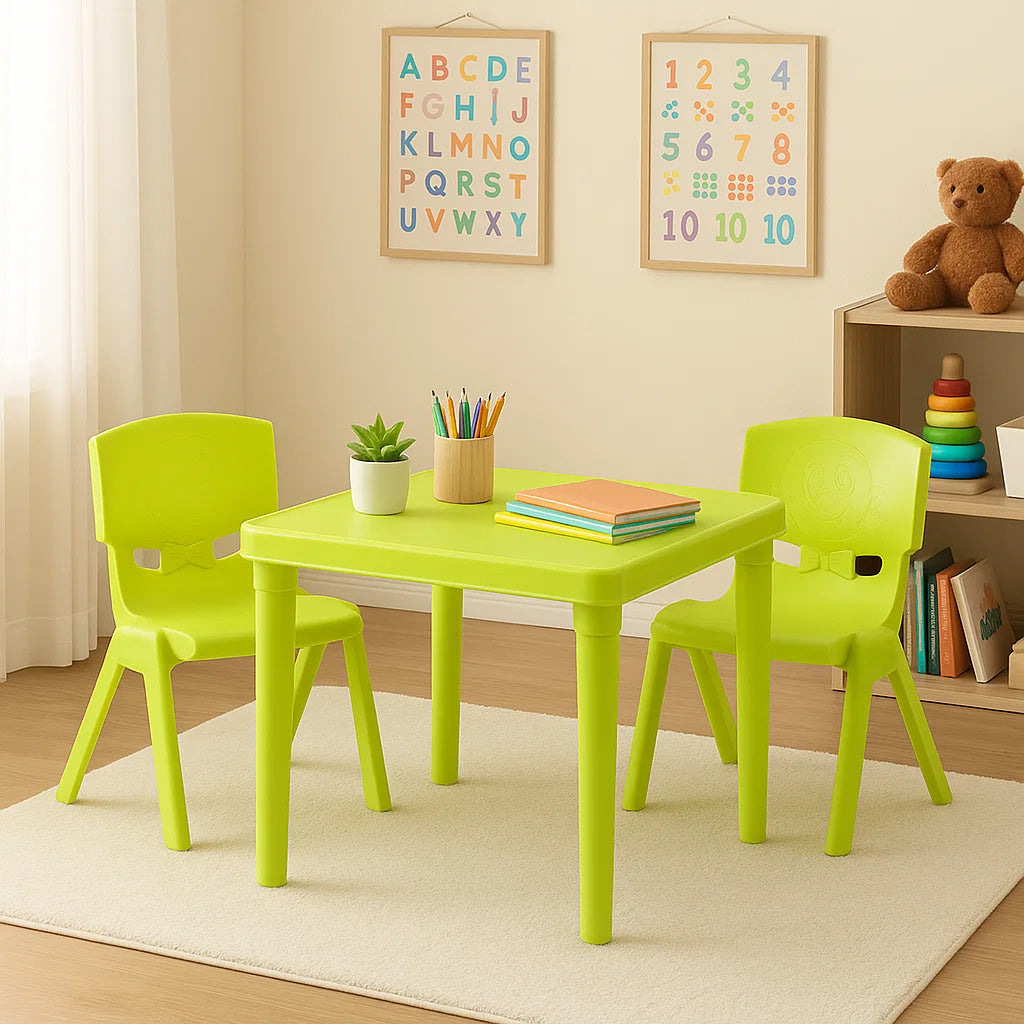 Nilkamal Genius Ludo Table + 2 Chairs Kid's Study Set - Nilkamal | VK Furniture & Electronics Mangalore
