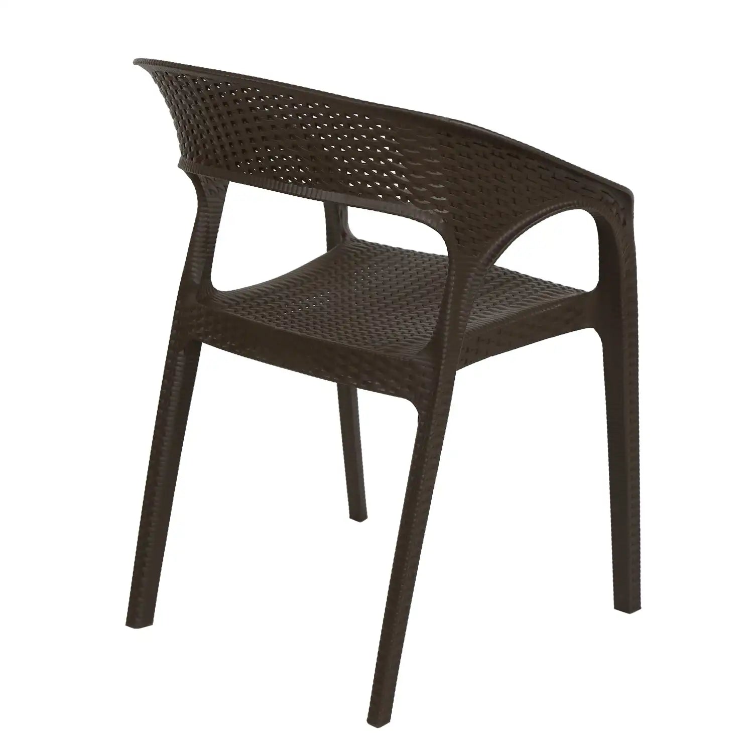 Nilkamal Club Chairs and Glass Top Coffee Table Plastic Outdoor Set (Season Rust Brown & Weather Brown) - Nilkamal | VK Furniture & Electronics Mangalore