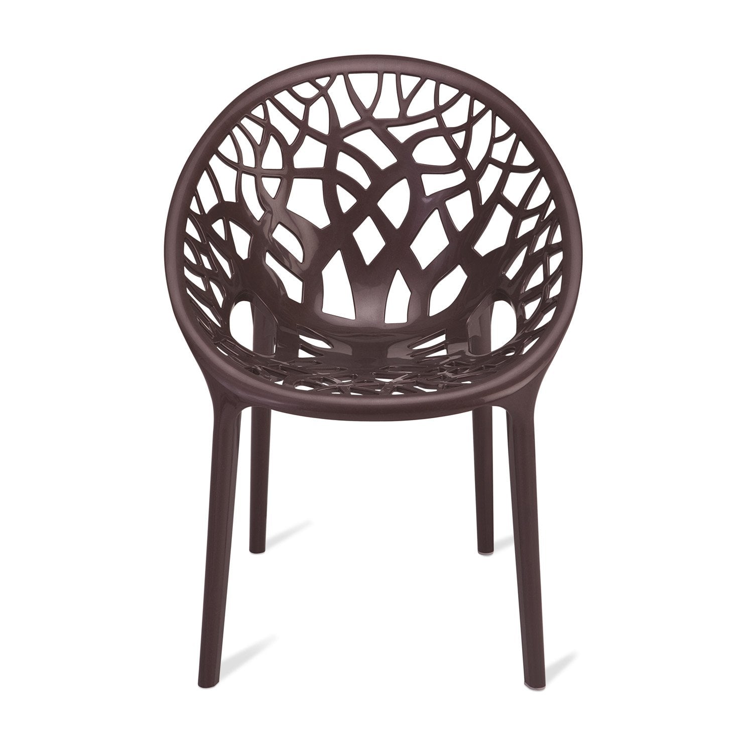 Nilkamal Crystal Chairs and Glass Top Coffee Table Plastic Outdoor Set (Weather Brown) - Nilkamal | VK Furniture & Electronics Mangalore
