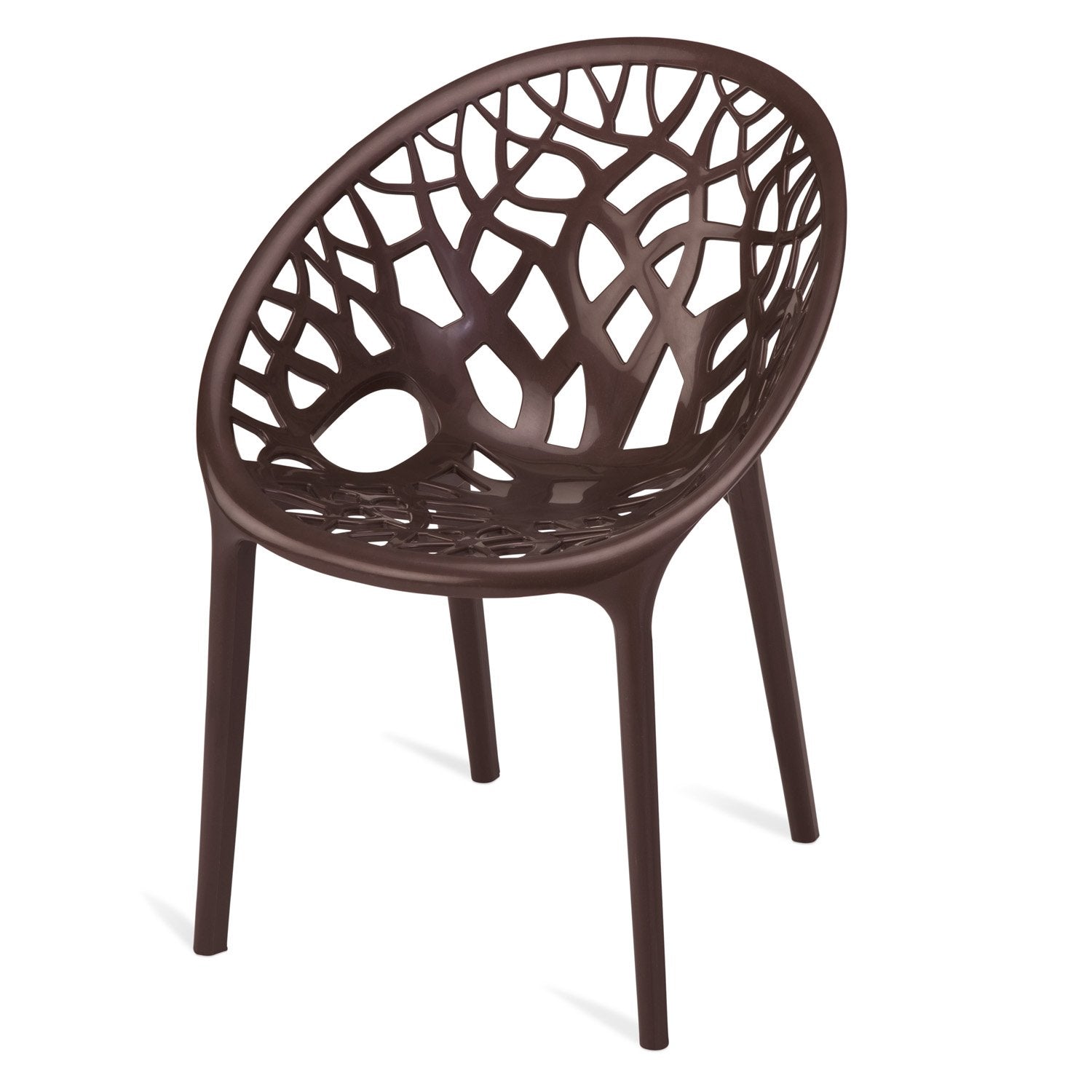 Nilkamal Crystal Chairs and Glass Top Coffee Table Plastic Outdoor Set (Weather Brown) - Nilkamal | VK Furniture & Electronics Mangalore