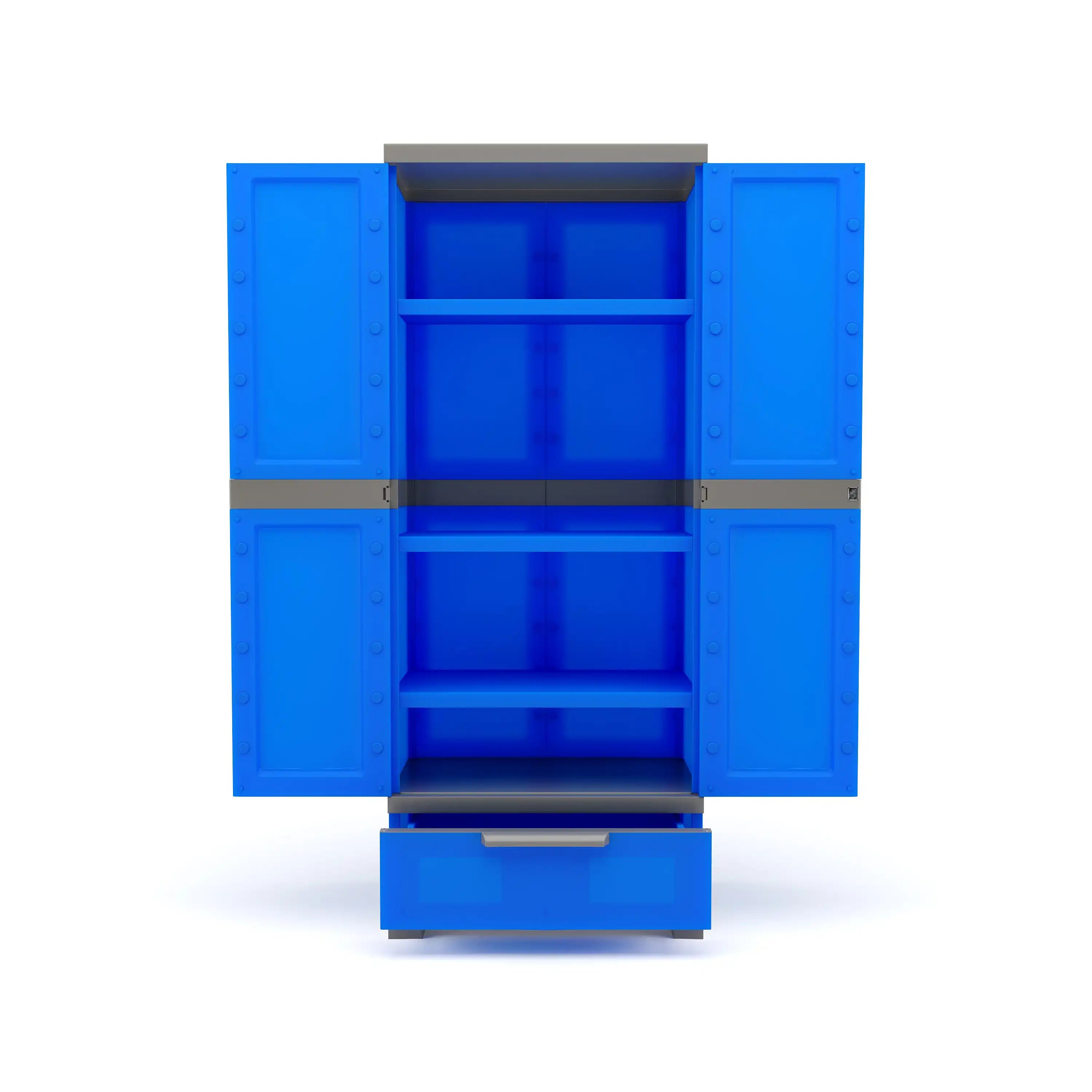 Nilkamal Freedom FMDR 1B Plastic Storage Cabinet with 1 Drawer (Deep Blue / Grey) - Nilkamal | VK Furniture & Electronics Mangalore