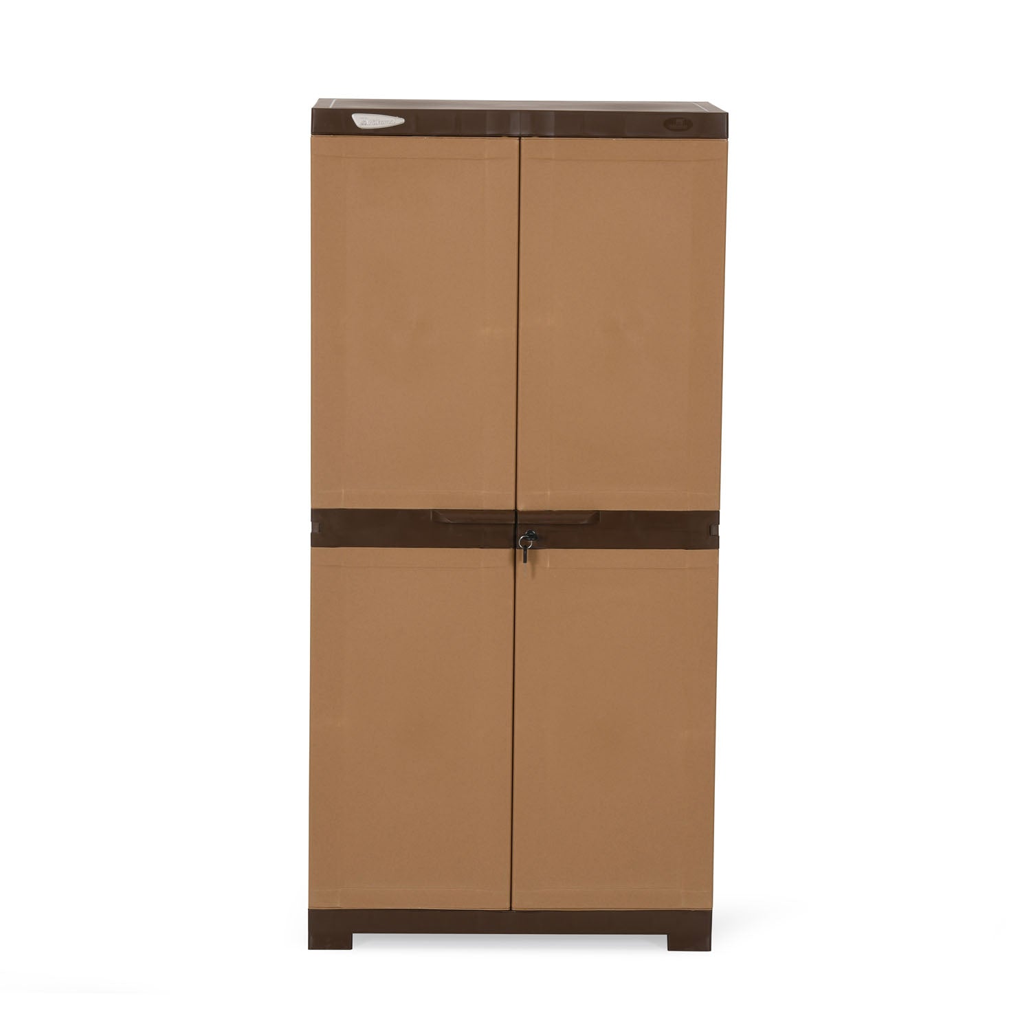 Nilkamal Freedom Mini Medium (FMM) Plastic Cabinet/Bookshelf (Sandy & Dark Brown) - Nilkamal | VK Furniture & Electronics Mangalore