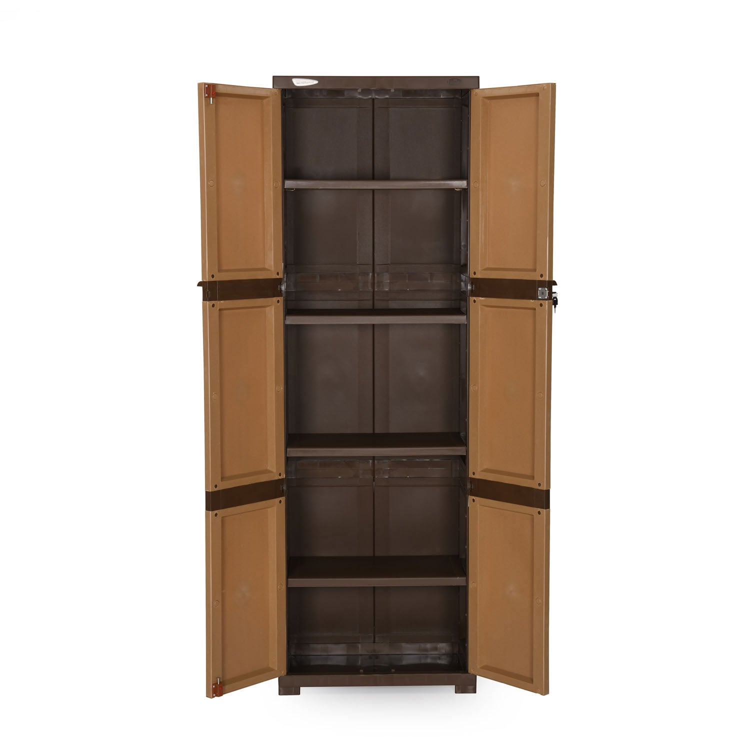 Nilkamal Freedom Mini Large (FML) Plastic Cabinet for Storage (Sandy & Dark Brown) - Nilkamal | VK Furniture & Electronics Mangalore