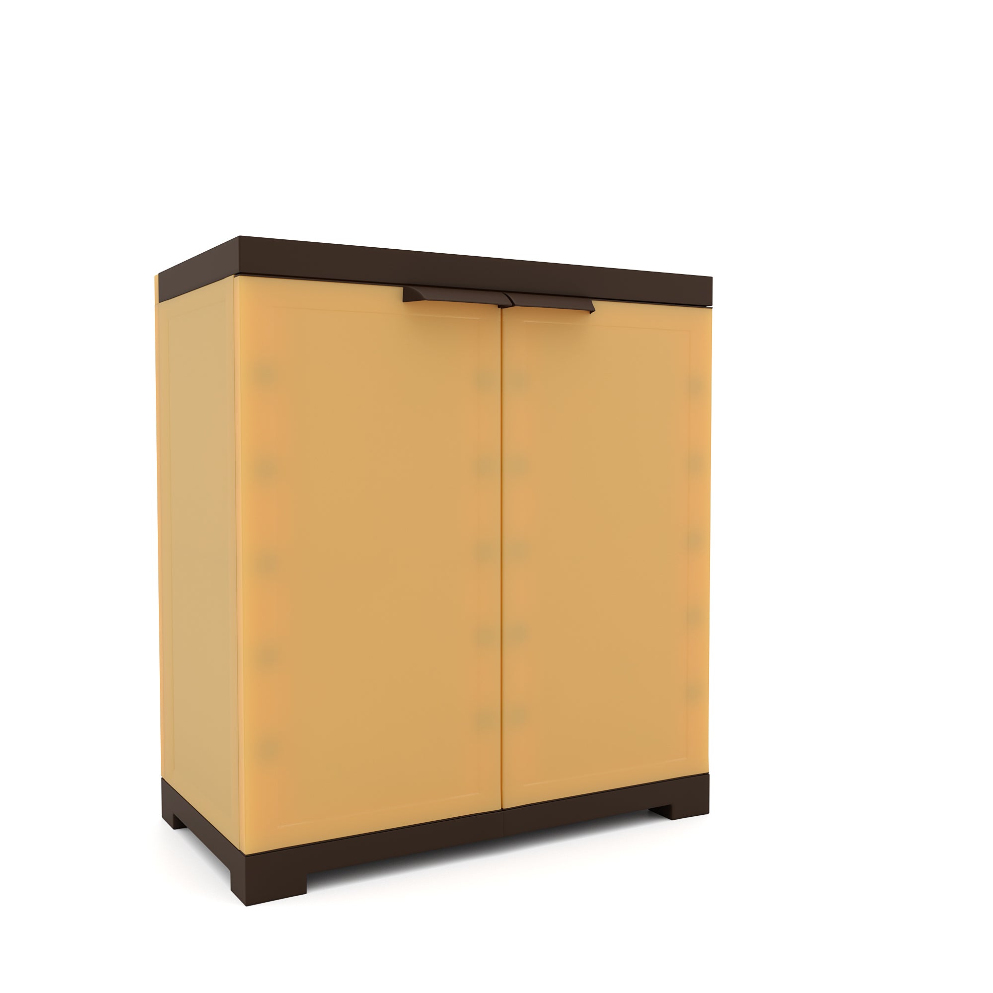 Nilkamal Freedom Mini 09 (FMSC09) Plastic Shoe Cabinet (Sandy Brown / Dark Brown) - Nilkamal | VK Furniture & Electronics Mangalore
