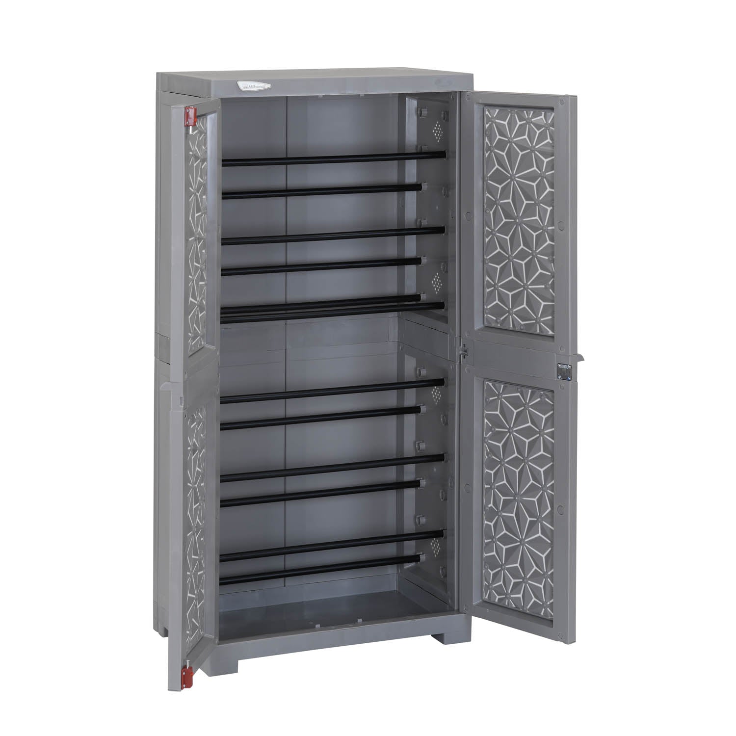 Nilkamal Freedom Star (FMSC18STR) Plastic Shoe Cabinet (Haze Grey & Milky White) - Nilkamal | VK Furniture & Electronics Mangalore
