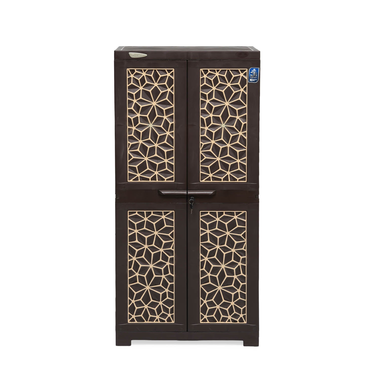 Nilkamal Freedom Star (FMSC18STR) Plastic Shoe Cabinet (Weather Brown & Biscuit) - Nilkamal | VK Furniture & Electronics Mangalore