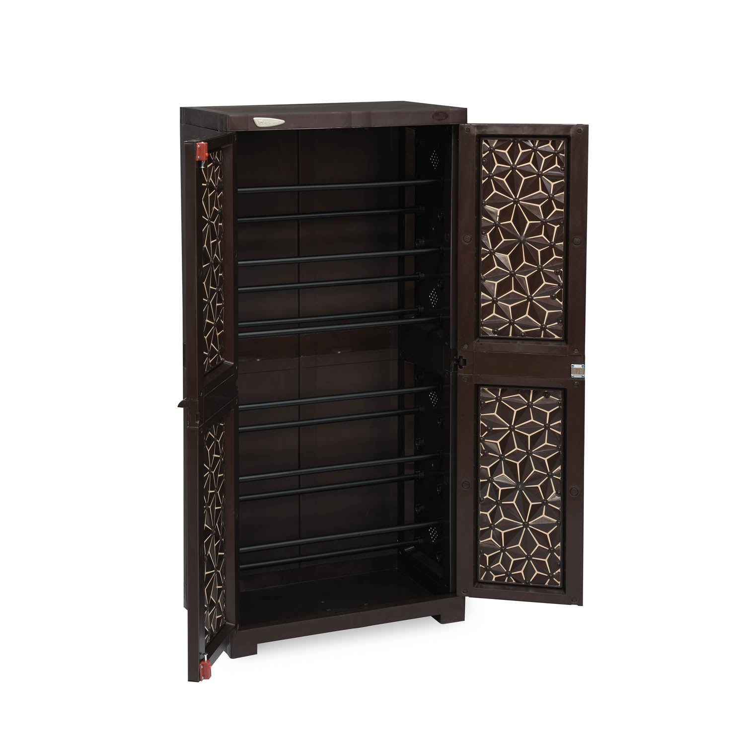 Nilkamal Freedom Star (FMSC18STR) Plastic Shoe Cabinet (Weather Brown & Biscuit) - Nilkamal | VK Furniture & Electronics Mangalore