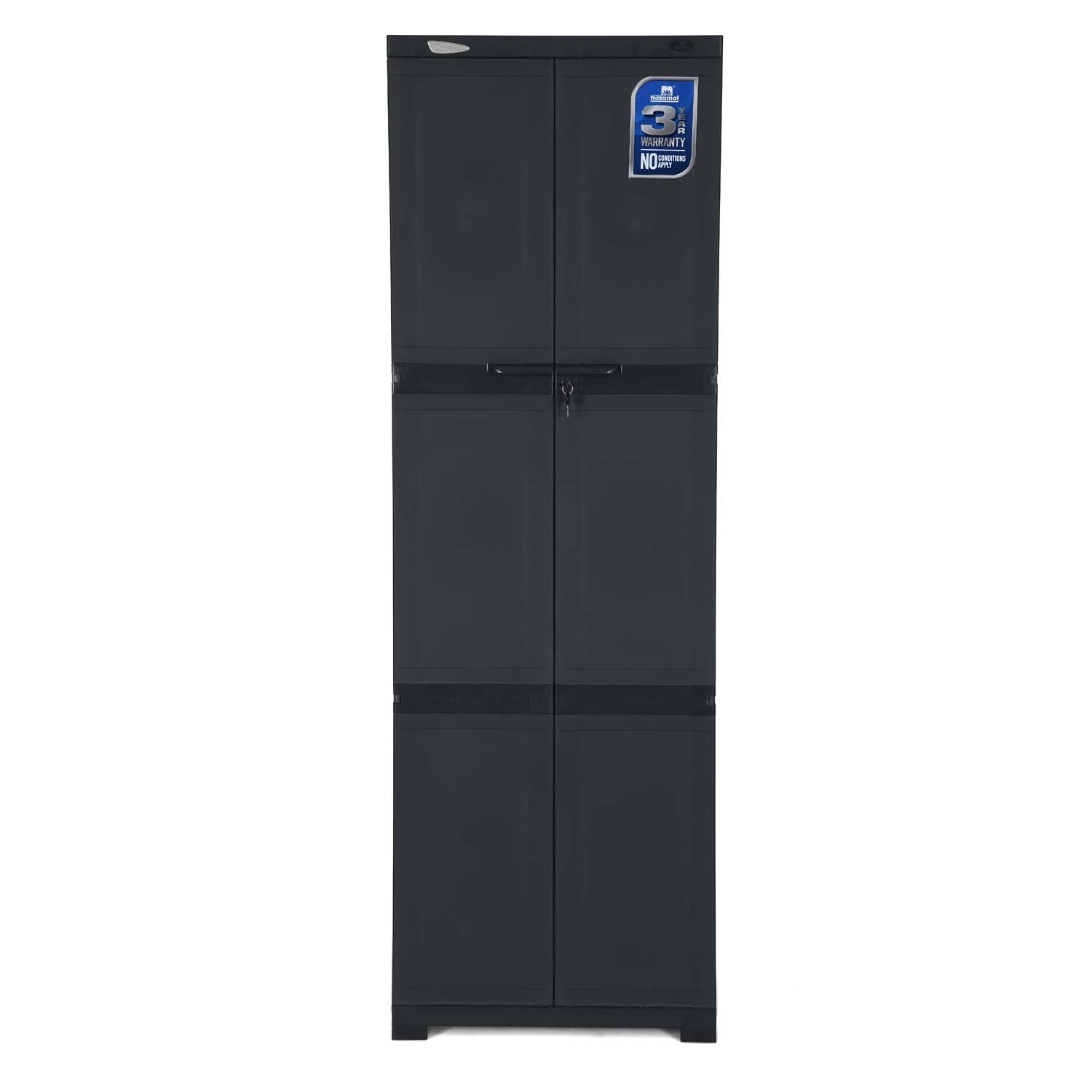Nilkamal Freedom Large (FML) Plastic Storage Cabinet (Charcoal Grey) - Nilkamal | VK Furniture & Electronics Mangalore