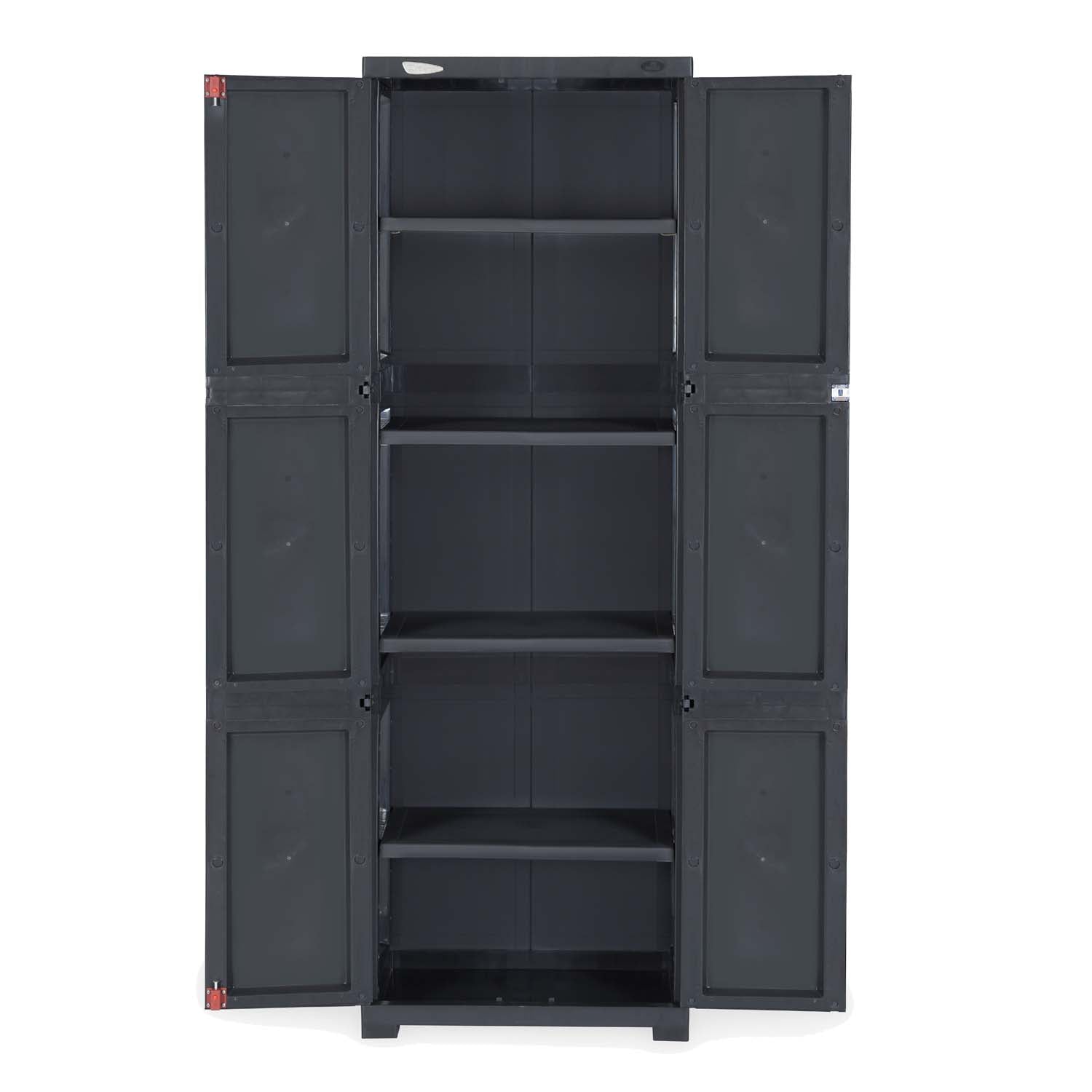 Nilkamal Freedom Large (FML) Plastic Storage Cabinet (Charcoal Grey) - Nilkamal | VK Furniture & Electronics Mangalore