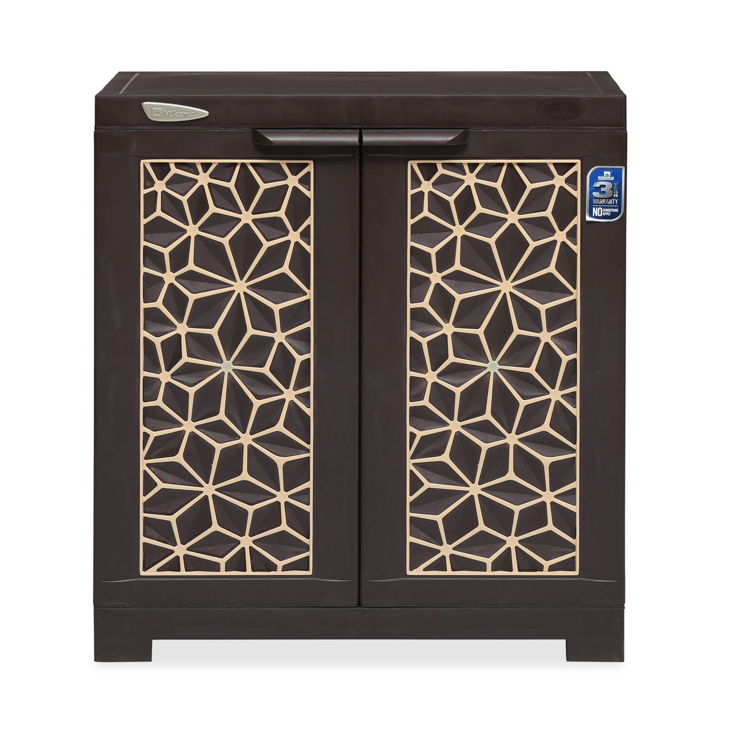 Nilkamal Freedom Star Small (FMSSTAR) Plastic Storage Cabinet (Weather Brown & Biscuit) - Nilkamal | VK Furniture & Electronics Mangalore