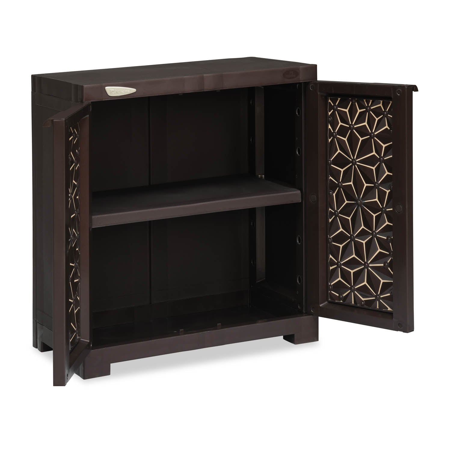 Nilkamal Freedom Star Small (FMSSTAR) Plastic Storage Cabinet (Weather Brown & Biscuit) - Nilkamal | VK Furniture & Electronics Mangalore