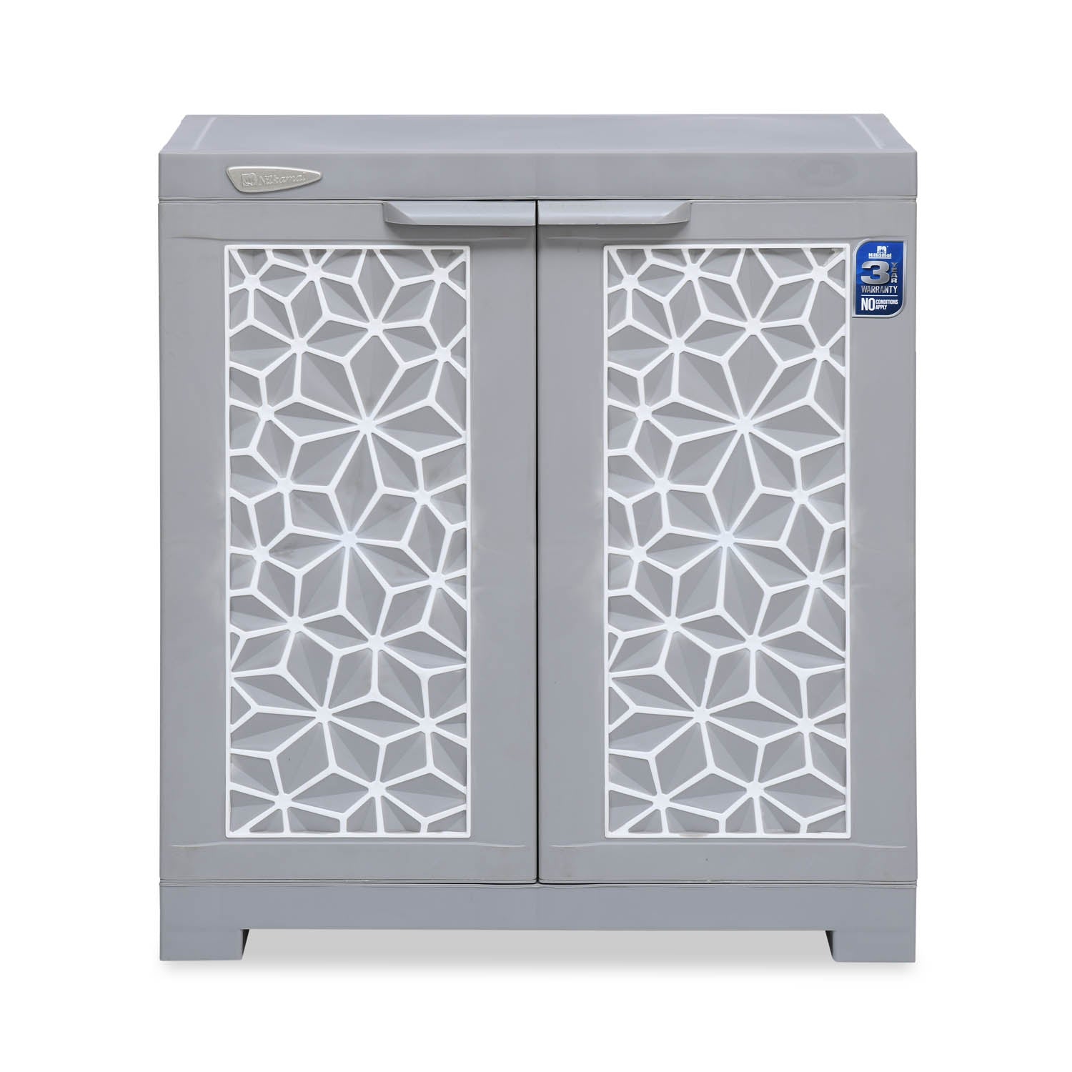 Nilkamal Freedom Star Small (FMSSTAR) Plastic Storage Cabinet (Haze Grey & Milky White) - Nilkamal | VK Furniture & Electronics Mangalore