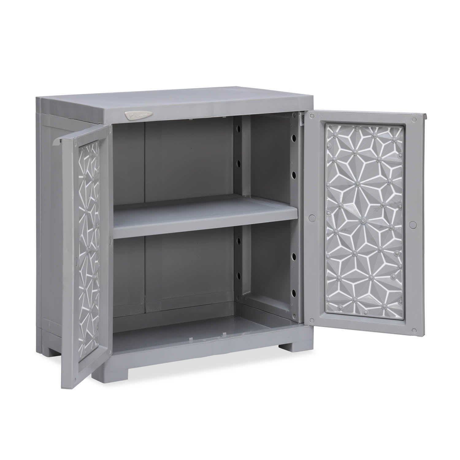 Nilkamal Freedom Star Small (FMSSTAR) Plastic Storage Cabinet (Haze Grey & Milky White) - Nilkamal | VK Furniture & Electronics Mangalore