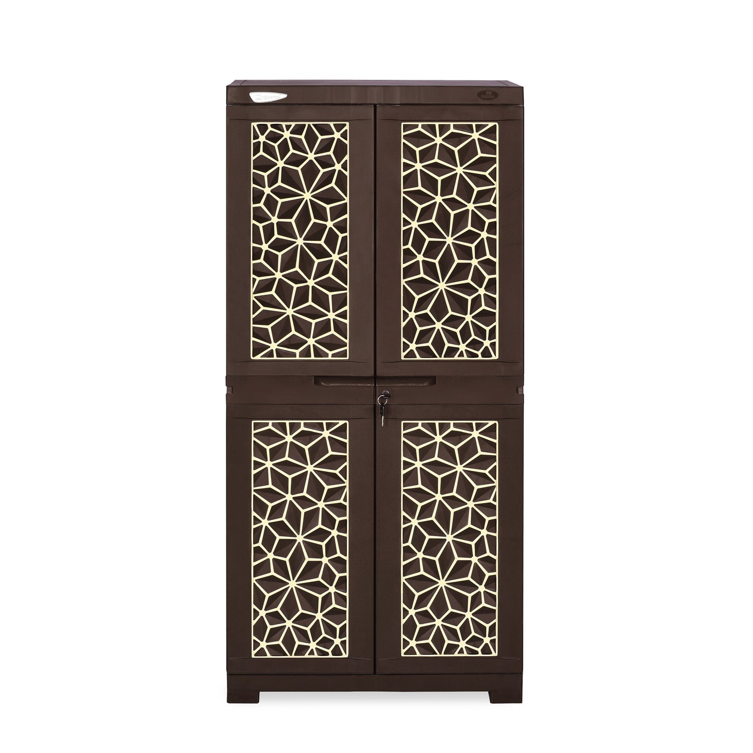 Nilkamal Freedom Mini Medium (FMM) Star Plastic Storage Cabinet (Weathered Brown & Biscuit) - Nilkamal | VK Furniture & Electronics Mangalore