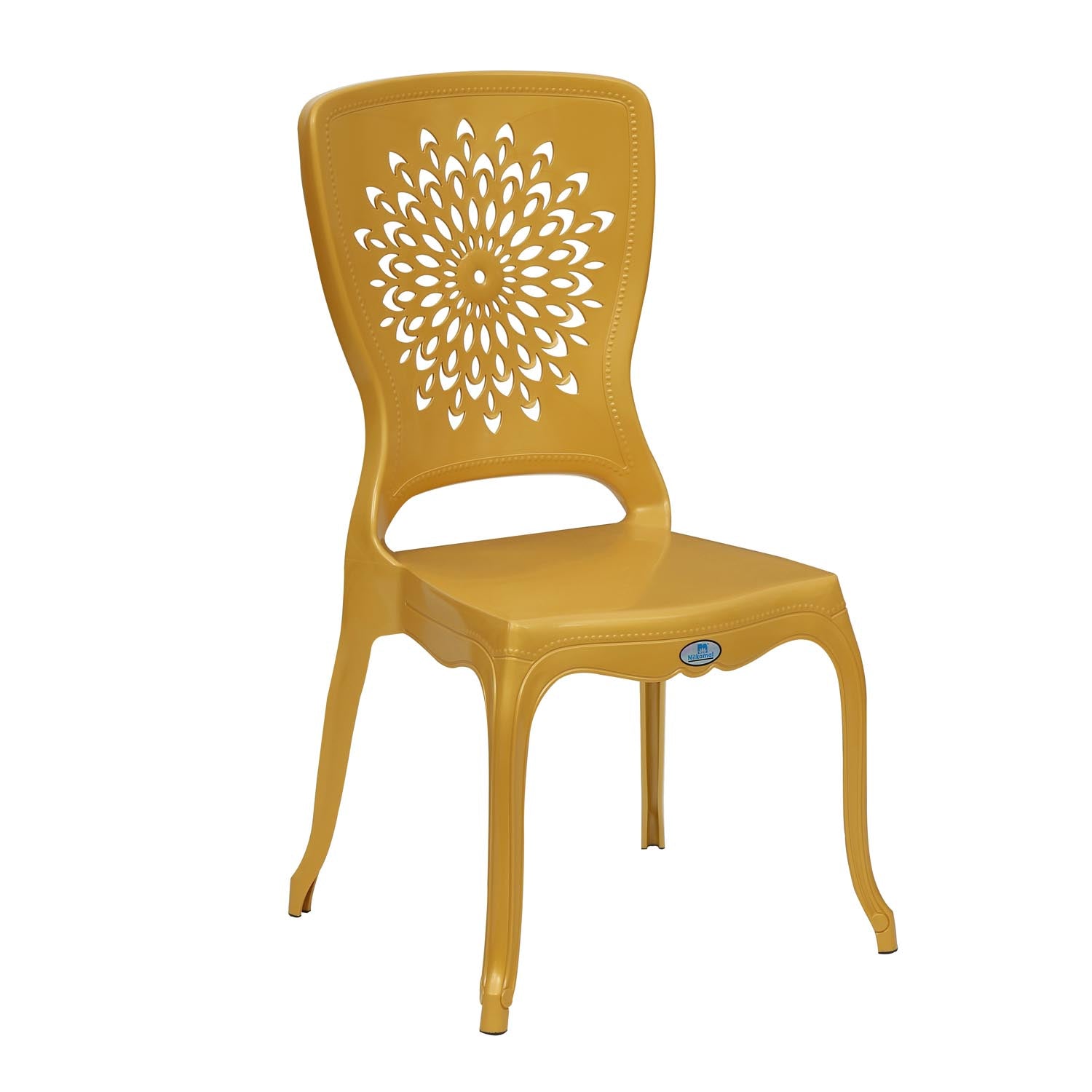 Nilkamal Aura Plastic Chair (Gold) - Nilkamal | VK Furniture & Electronics Mangalore