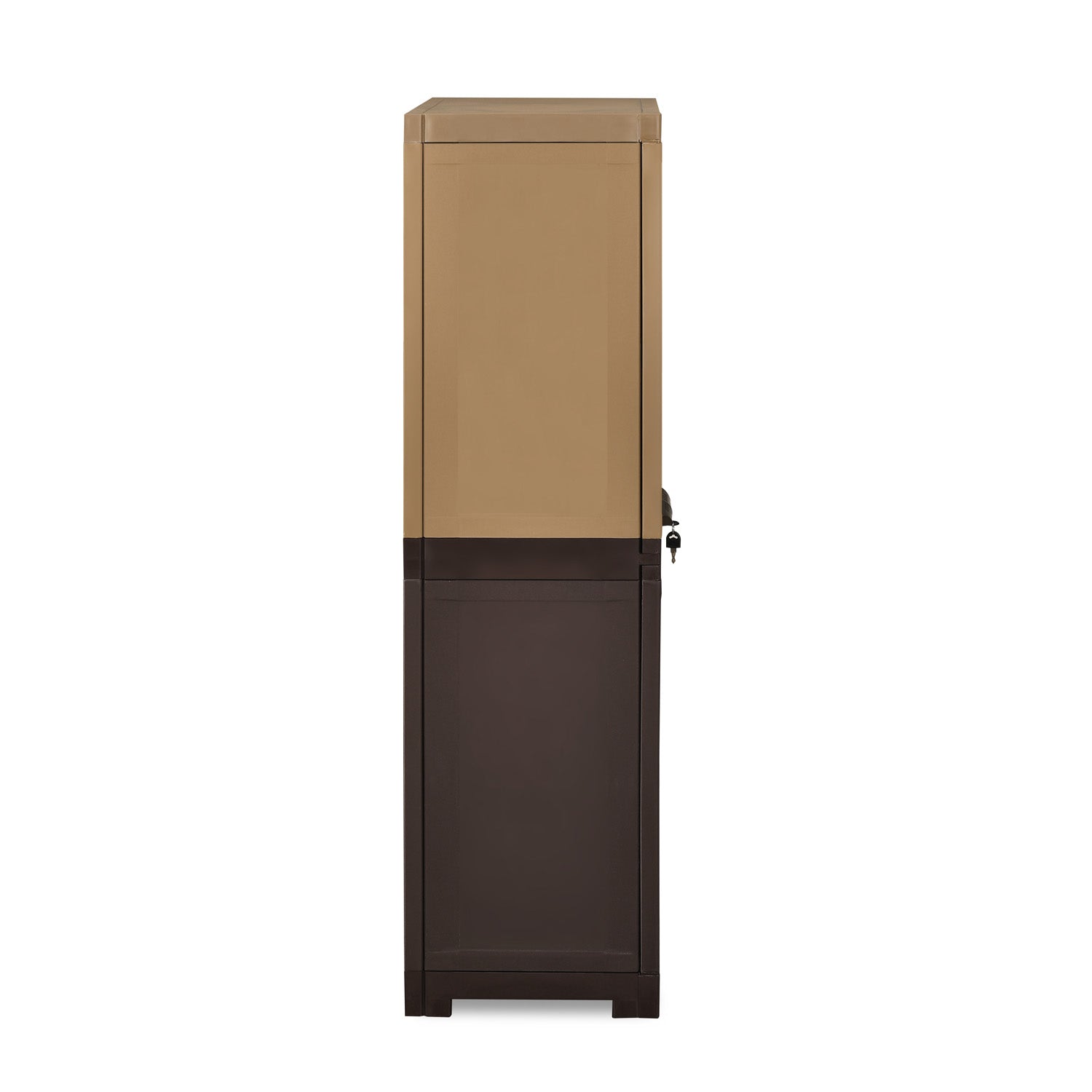 Nilkamal Freedom Mini Medium (FMM Duet) Plastic Storage Cabinet (Rattan Dark Beige & Weather Brown) - Nilkamal | VK Furniture & Electronics Mangalore