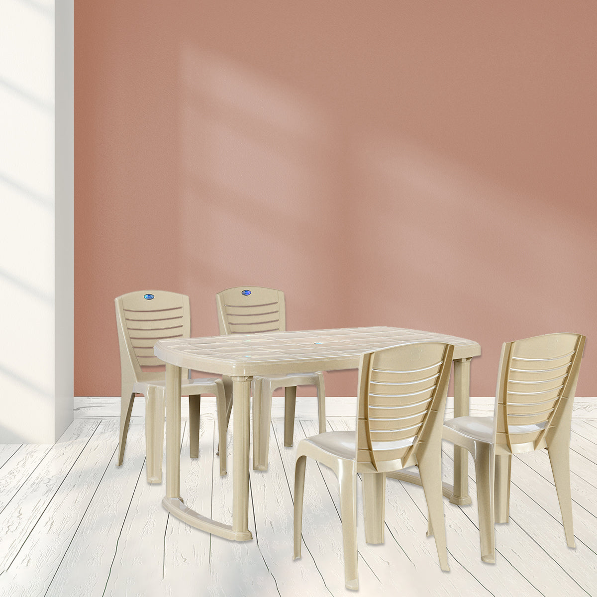 Nilkamal Mega 4 Seater Dining Set - Nilkamal | VK Furniture & Electronics Mangalore