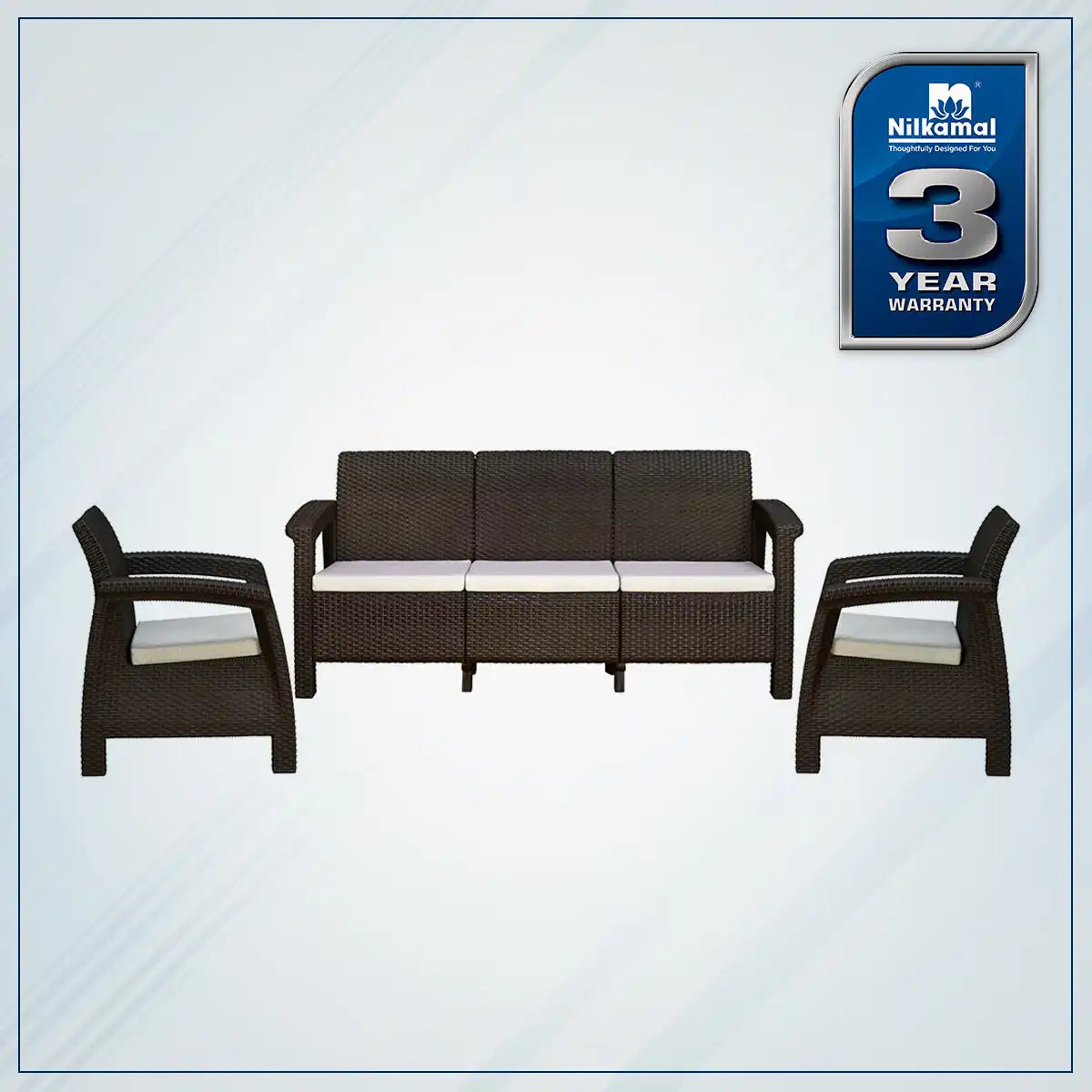Nilkamal Goa Sofa Set with Cushion (3+1+1 Seater) - Nilkamal | VK Furniture & Electronics Mangalore