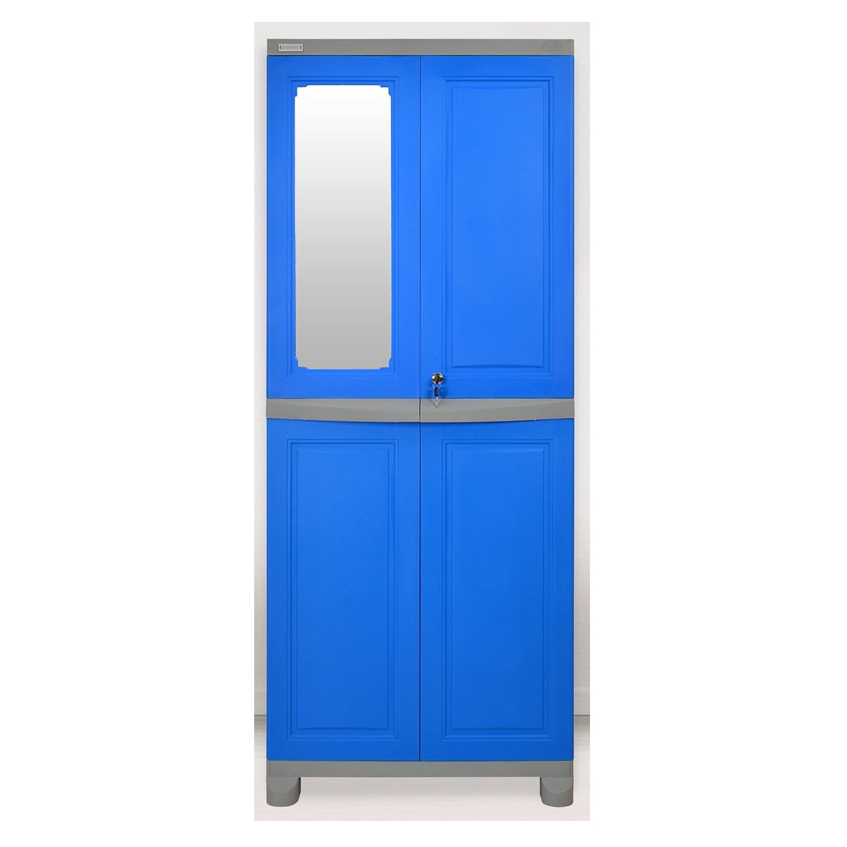 Nilkamal Freedom Big 1 (FB1M) Plastic Storage Cabinet with Mirror (Deep Blue & Grey) - Nilkamal | VK Furniture & Electronics Mangalore