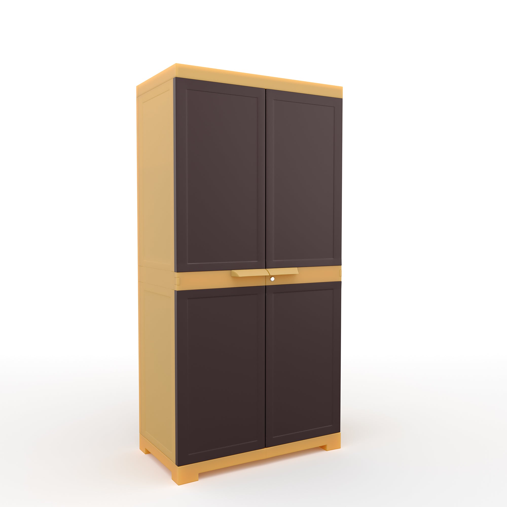 Nilkamal Freedom Mini Medium (FMM) Plastic Storage Cabinet/Bookshelf (Weathered Brown / Biscuit) - Nilkamal | VK Furniture & Electronics Mangalore