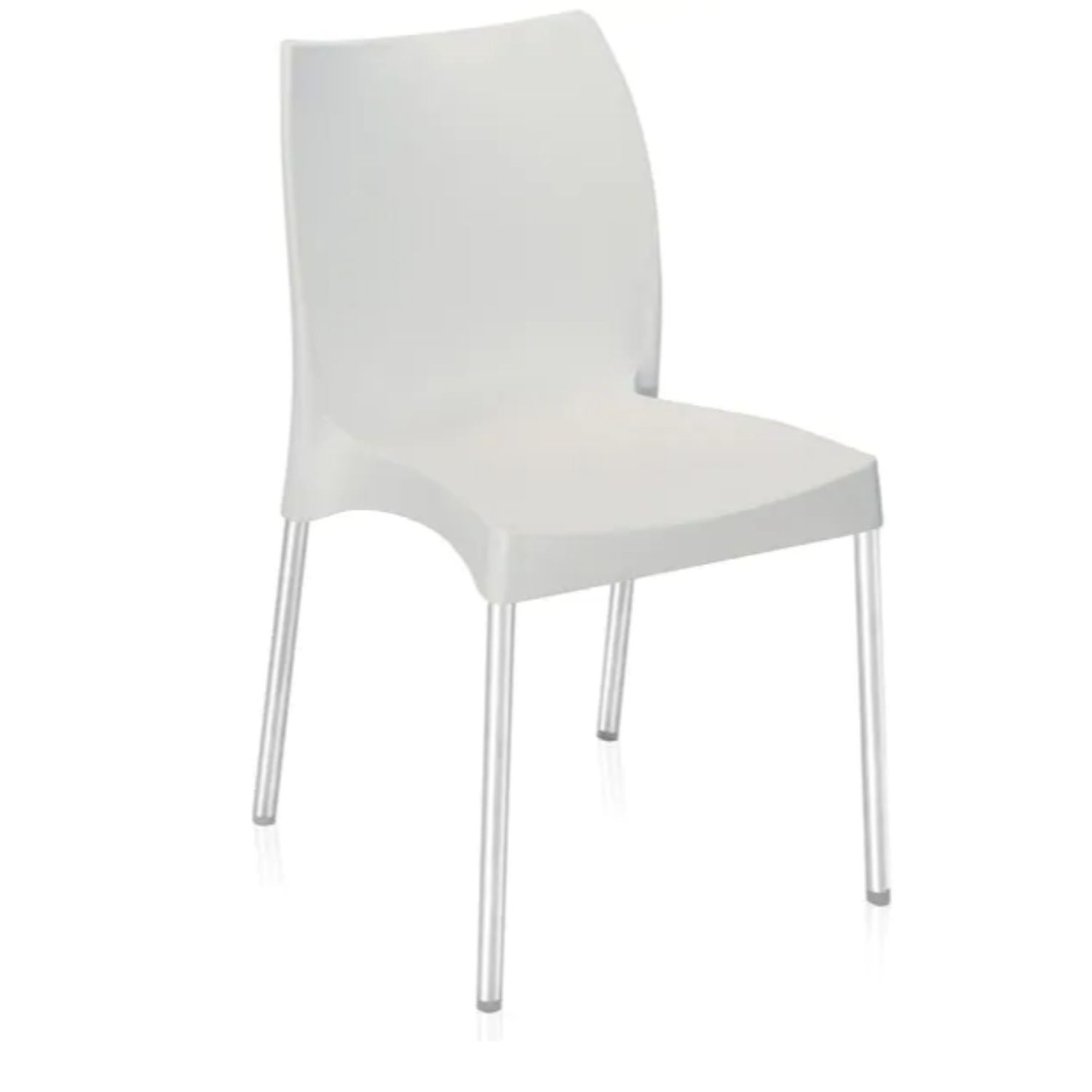 Nilkamal Novella 07 Plastic Armless Chair (Milky White) - Nilkamal | VK Furniture & Electronics Mangalore