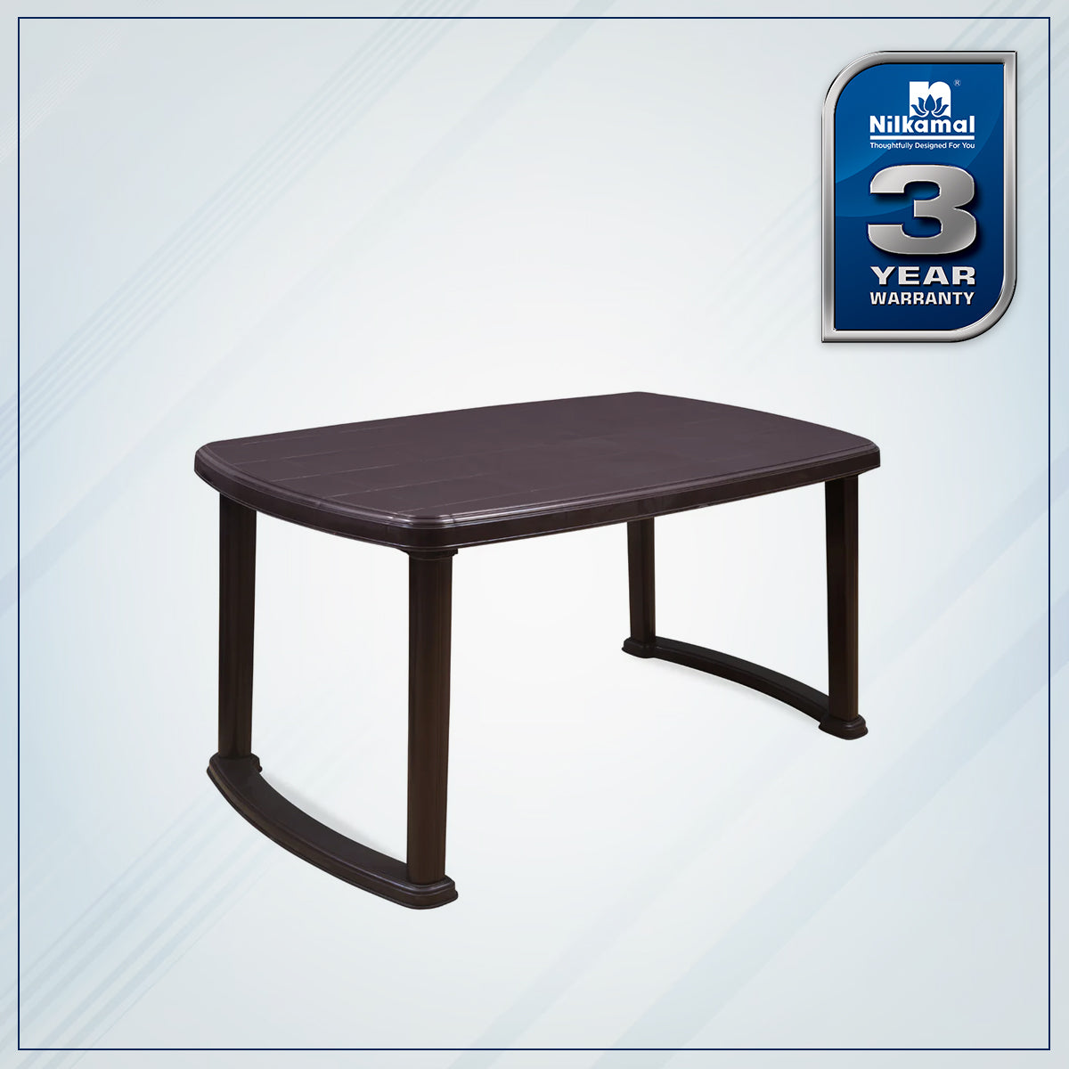 Nilkamal Mega Dining Table (Weather Brown) - Nilkamal | VK Furniture & Electronics Mangalore