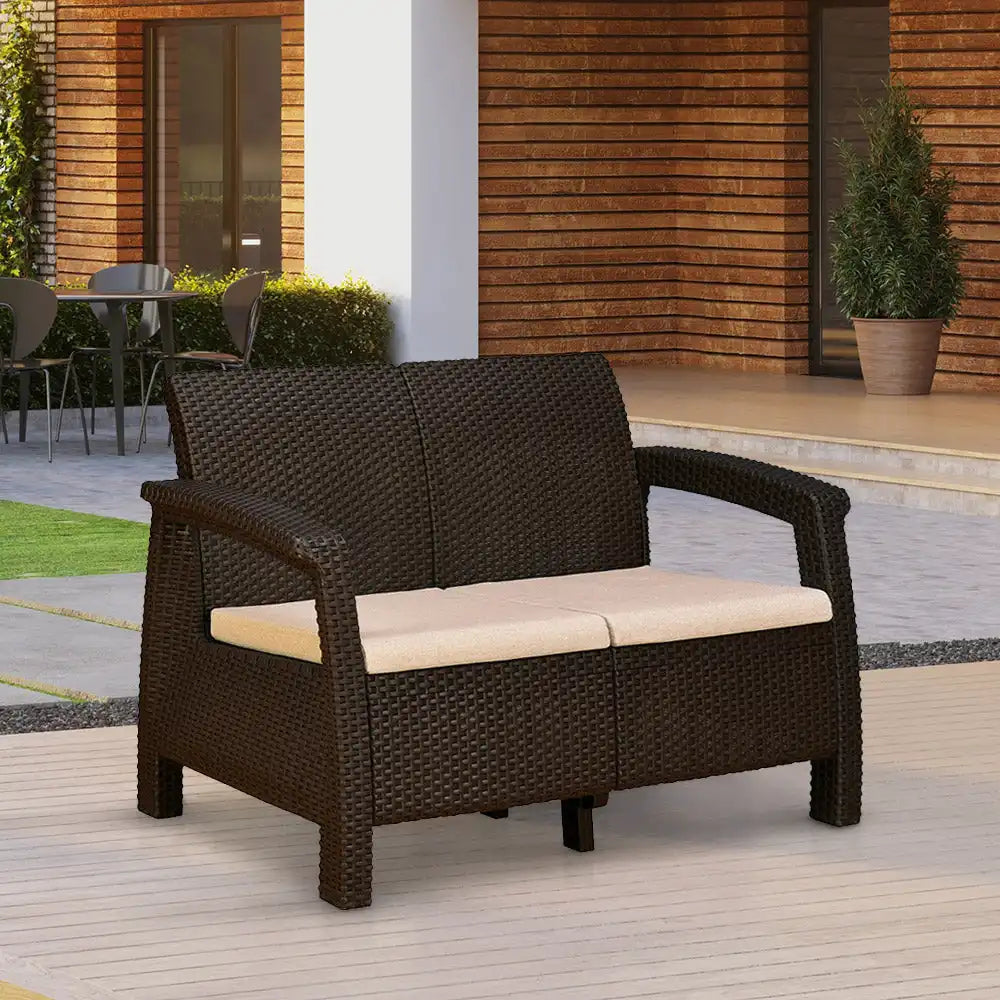 Nilkamal Goa Two Seater Plastic Sofa Set with Cushion - Nilkamal | VK Furniture & Electronics Mangalore