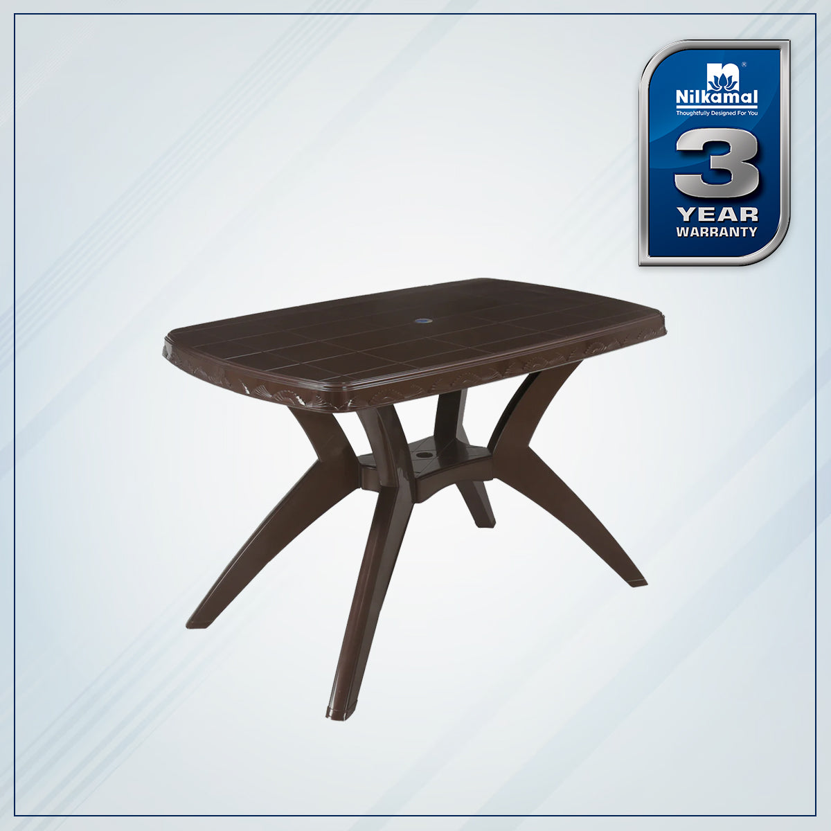 Nilkamal Shahenshah Kross legged Table (Weather Brown) - Nilkamal | VK Furniture & Electronics Mangalore