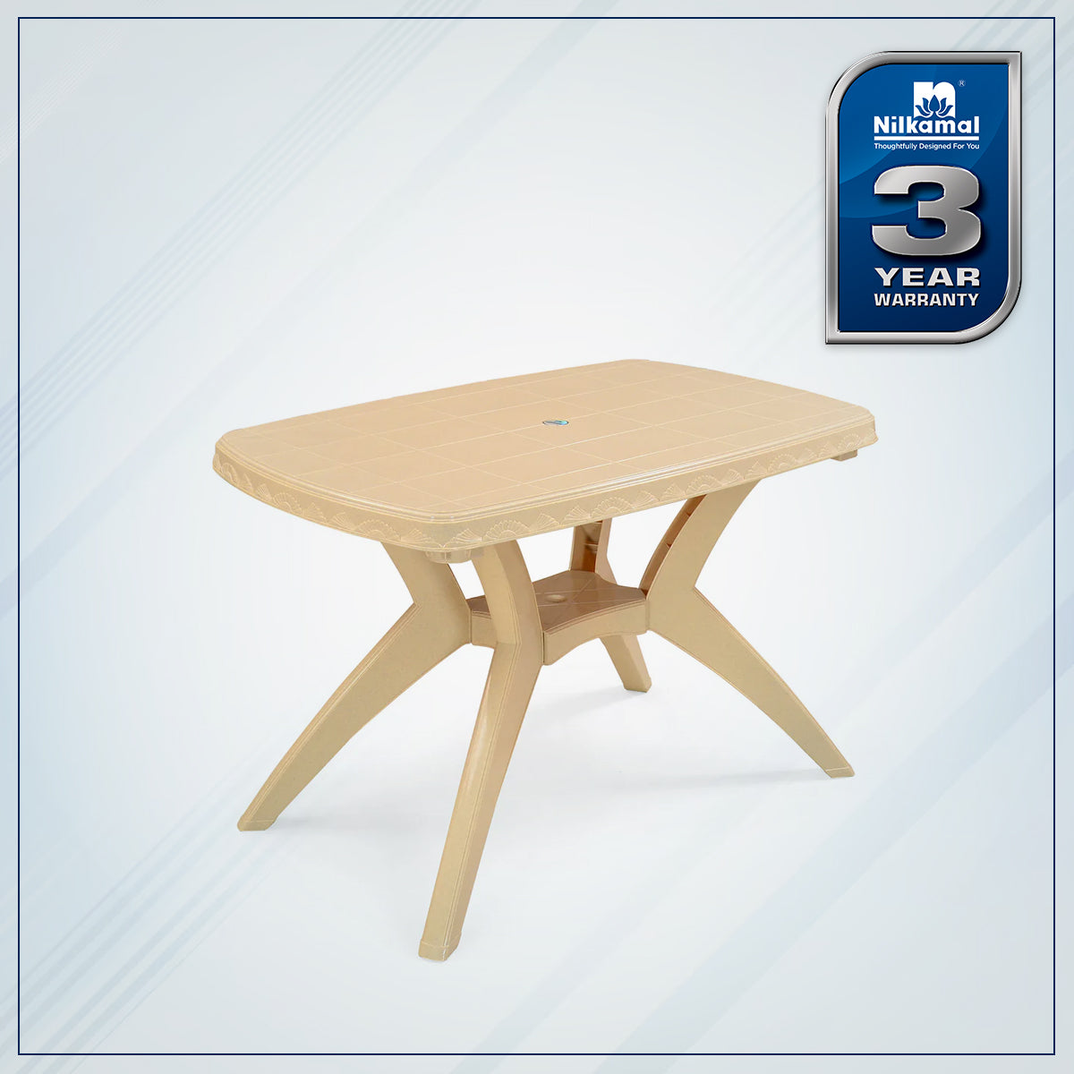 Nilkamal Shahenshah Kross legged Table (Marble Beige) - Nilkamal | VK Furniture & Electronics Mangalore