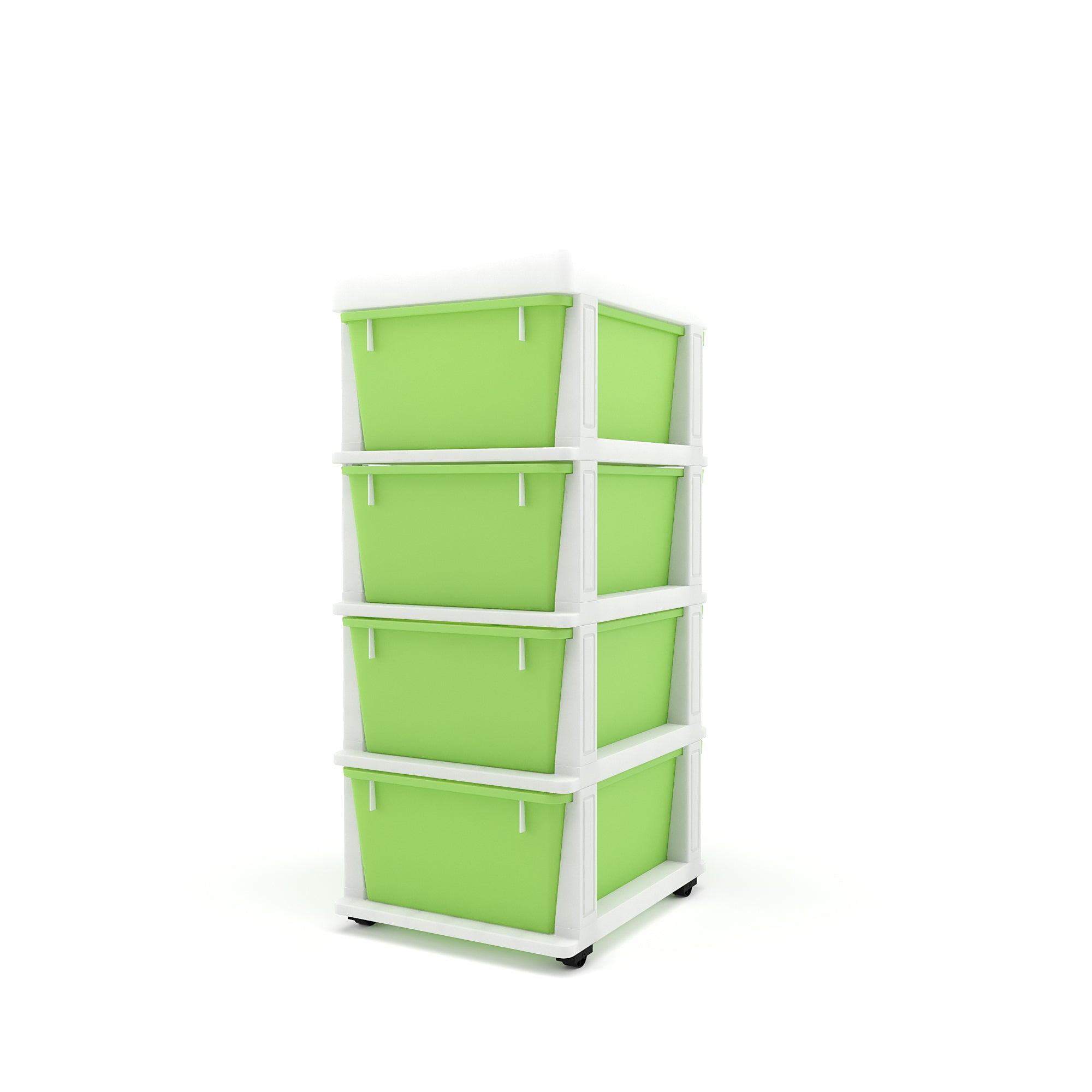 Nilkamal CHTR24 Four Layers Chest of Drawer (Cream and Pastel Green) - Nilkamal | VK Furniture & Electronics Mangalore