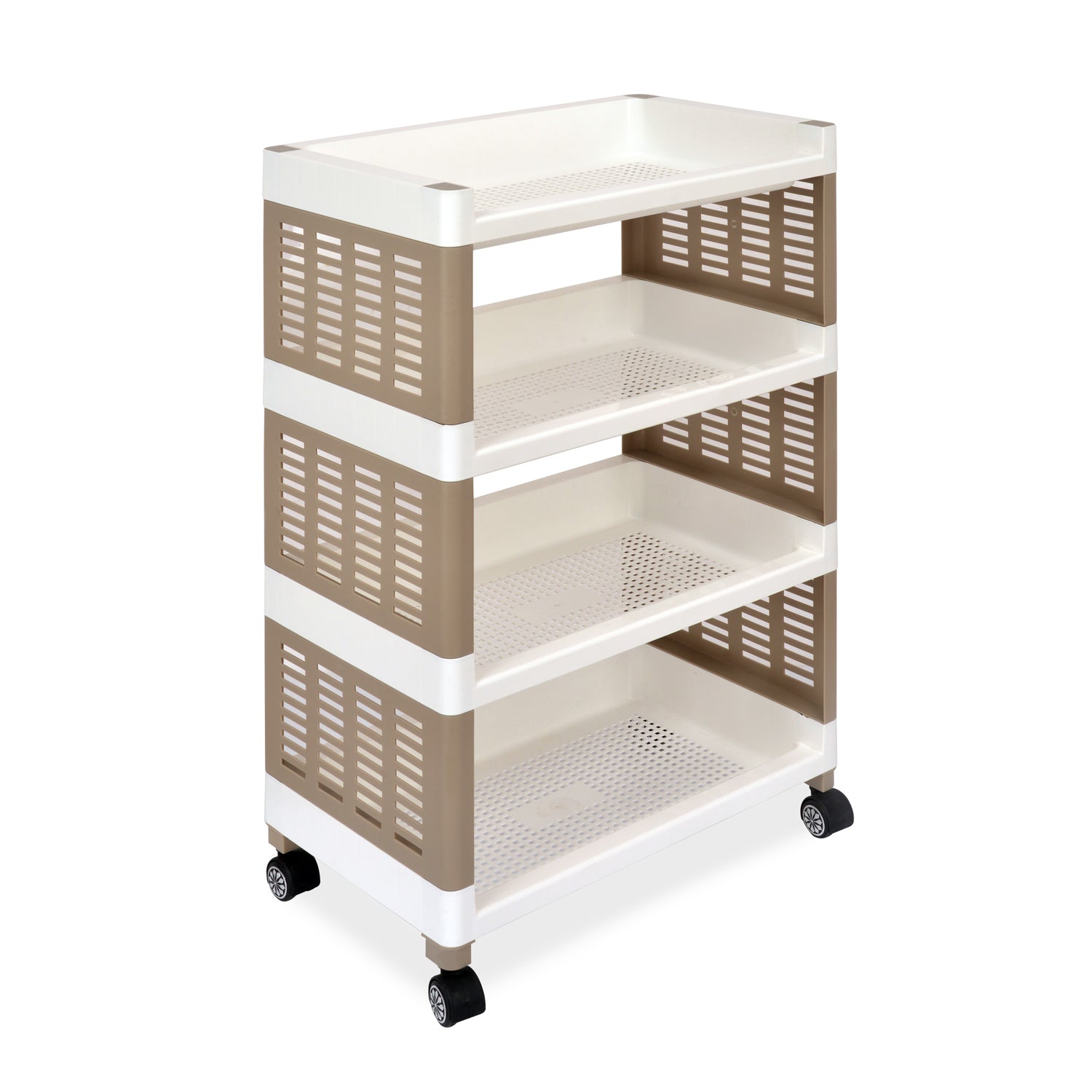 Nilkamal Trolley 25 (Milky White / Taupe Plaza) - Nilkamal | VK Furniture & Electronics Mangalore