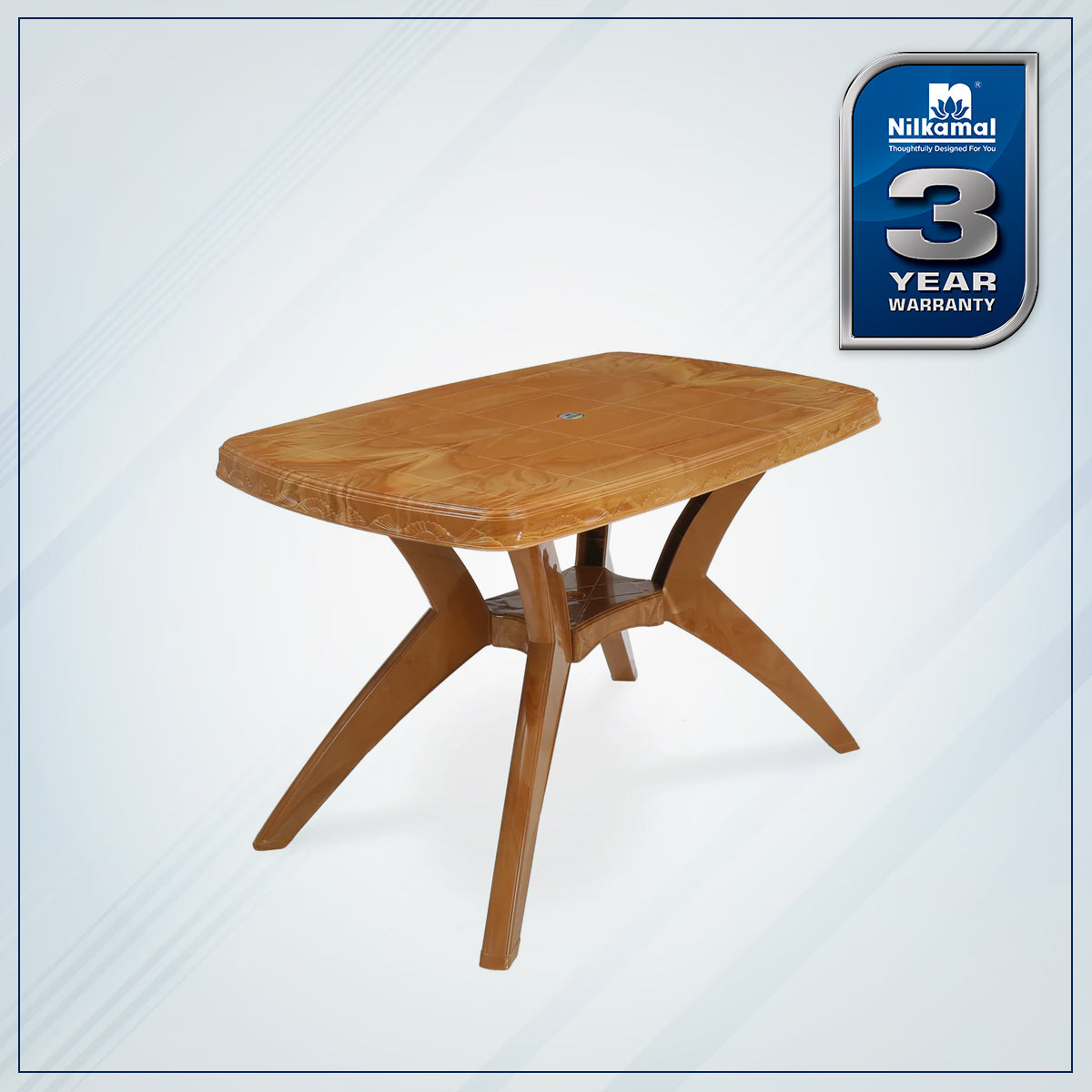 Nilkamal Shahenshah Kross Legged Table (Pear Wood) - Nilkamal | VK Furniture & Electronics Mangalore