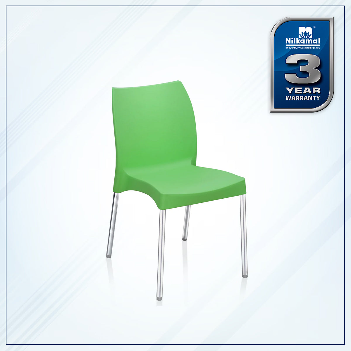 Nilkamal Novella 07 Plastic Armless Chair (Green) - Nilkamal | VK Furniture & Electronics Mangalore