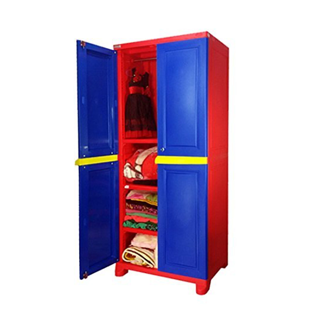 Nilkamal Freedom Big 1 (FB1) Plastic Storage Cabinet (Pepsi Blue, Bright Red and Yellow) - Nilkamal | VK Furniture & Electronics Mangalore