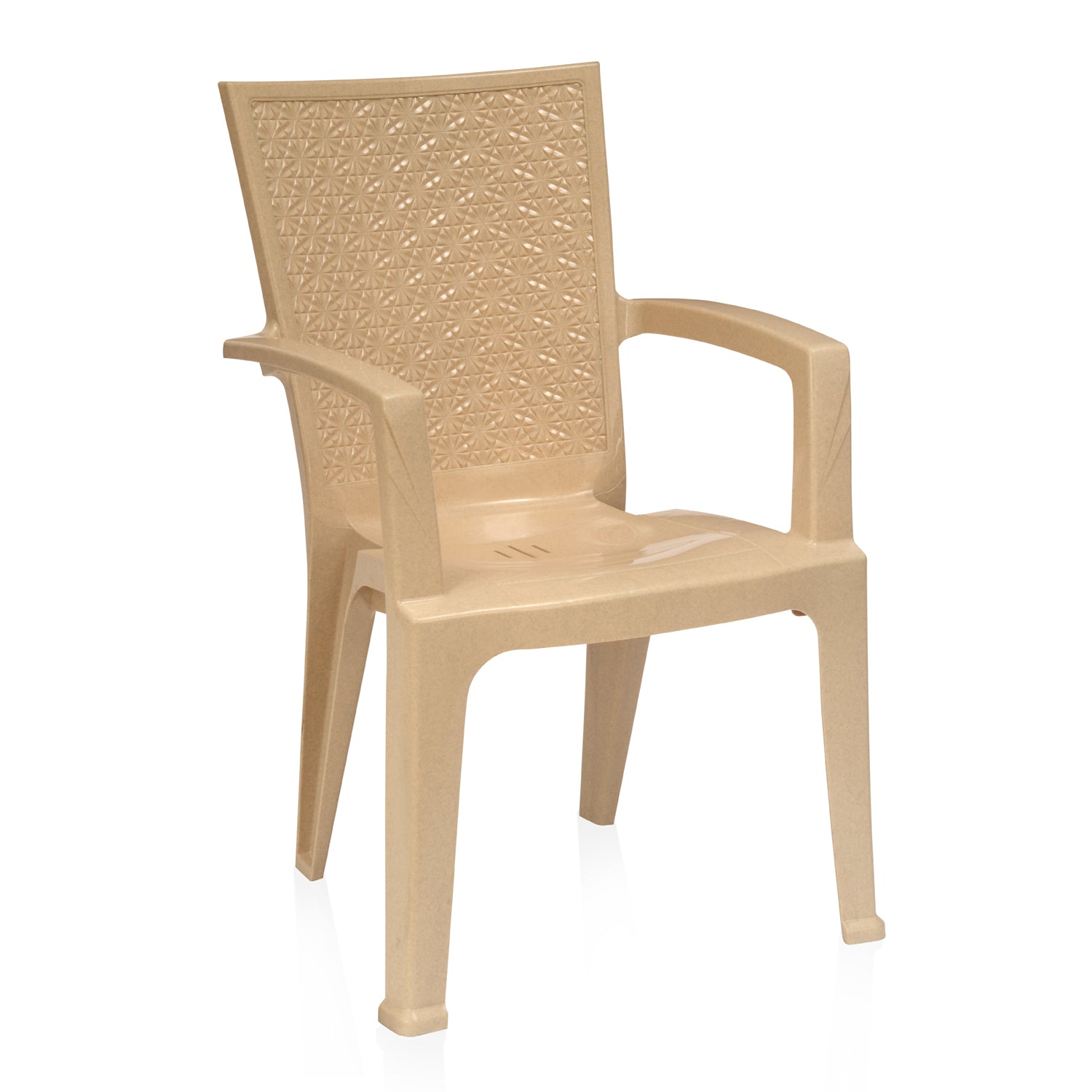 Nilkamal CHR2225 Plastic Arm Chair (Marble Beige) - Nilkamal | VK Furniture & Electronics Mangalore