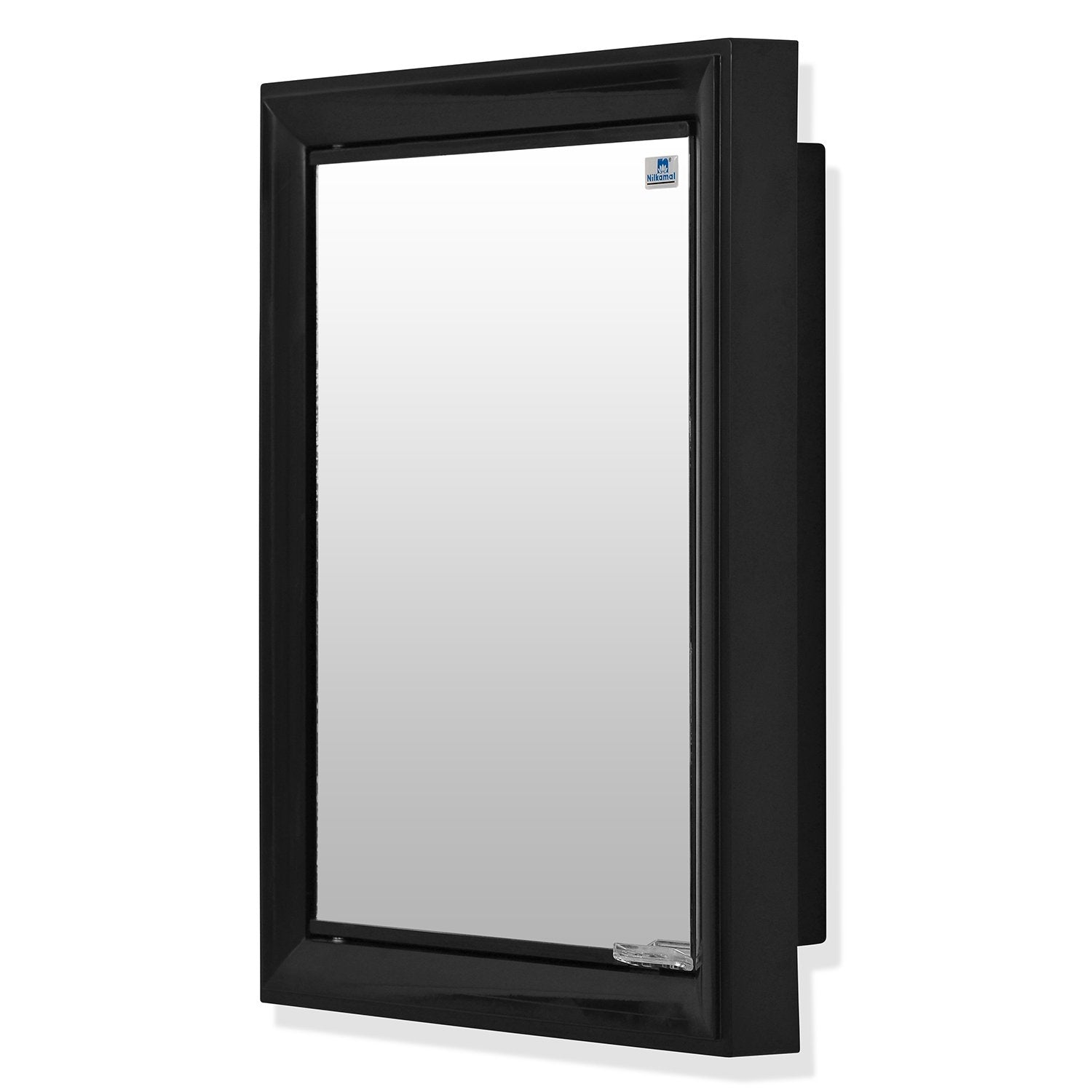Nilkamal Gem Plastic Cabinet with Mirror (Black) - Nilkamal | VK Furniture & Electronics Mangalore