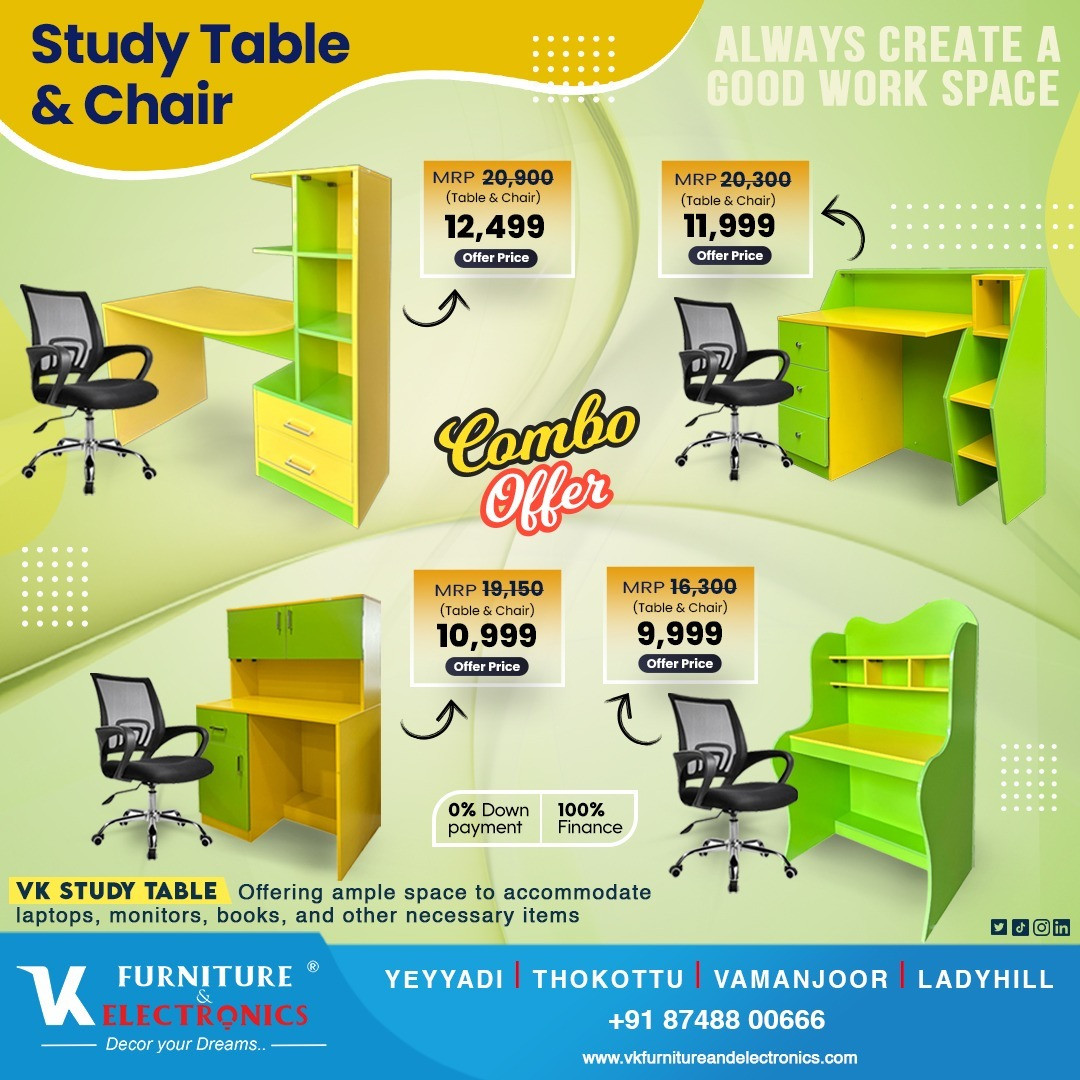 Study Table & Chair Combo Offer 2025 - Always Create a Good Work Space
