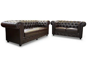VK Rustic Button 3+2 Sofa Set
