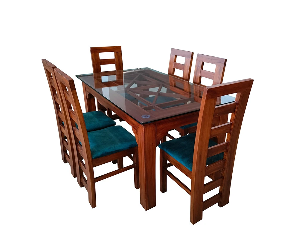 VK Belmount  6 Seater Dinning set - VK Furniture | VK Furniture & Electronics Mangalore